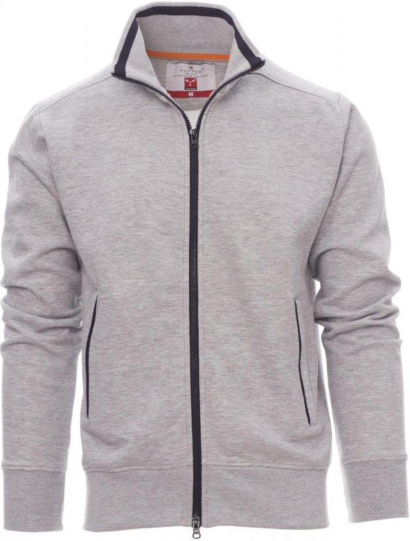 Teamvest met rits - heren - 0014 melange grey navy blue front 7 - 0014 (4XL) Grijs - Navy Blue