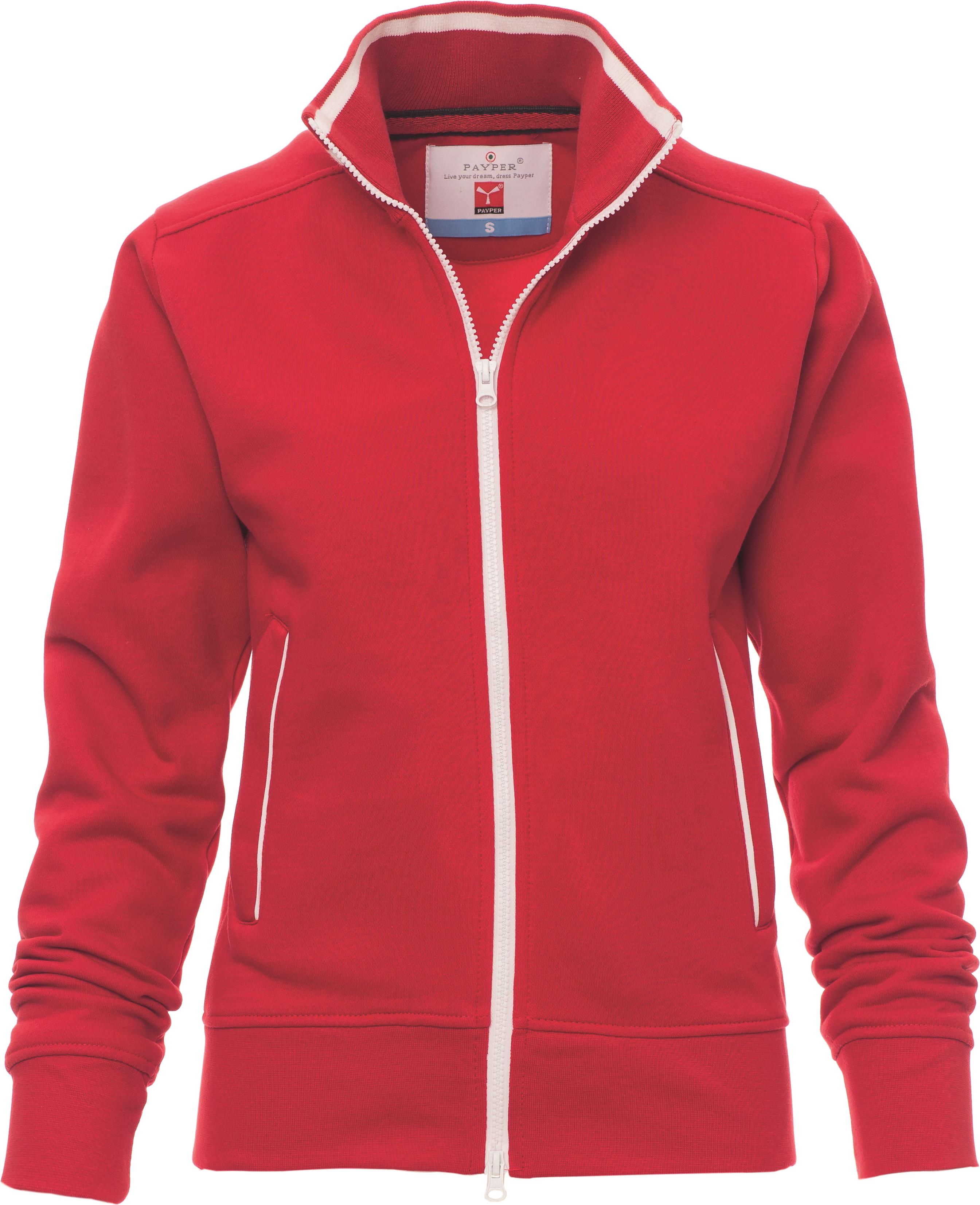 Teamvest met rits - dames - 0015 red white front - 0015 (XS) Rood - Wit