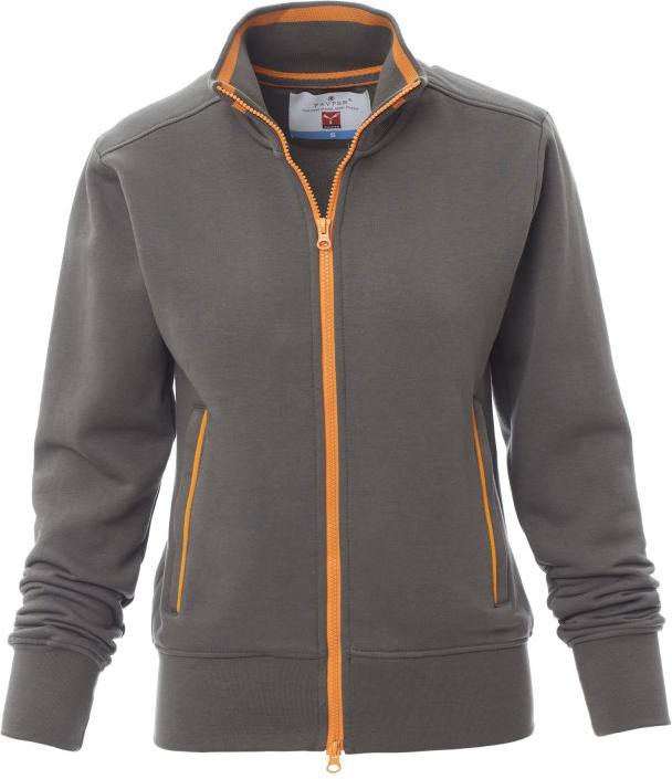 Teamvest met rits - dames - 0015 steel grey orange front 3 - 0015 (L) Grijs - Oranje