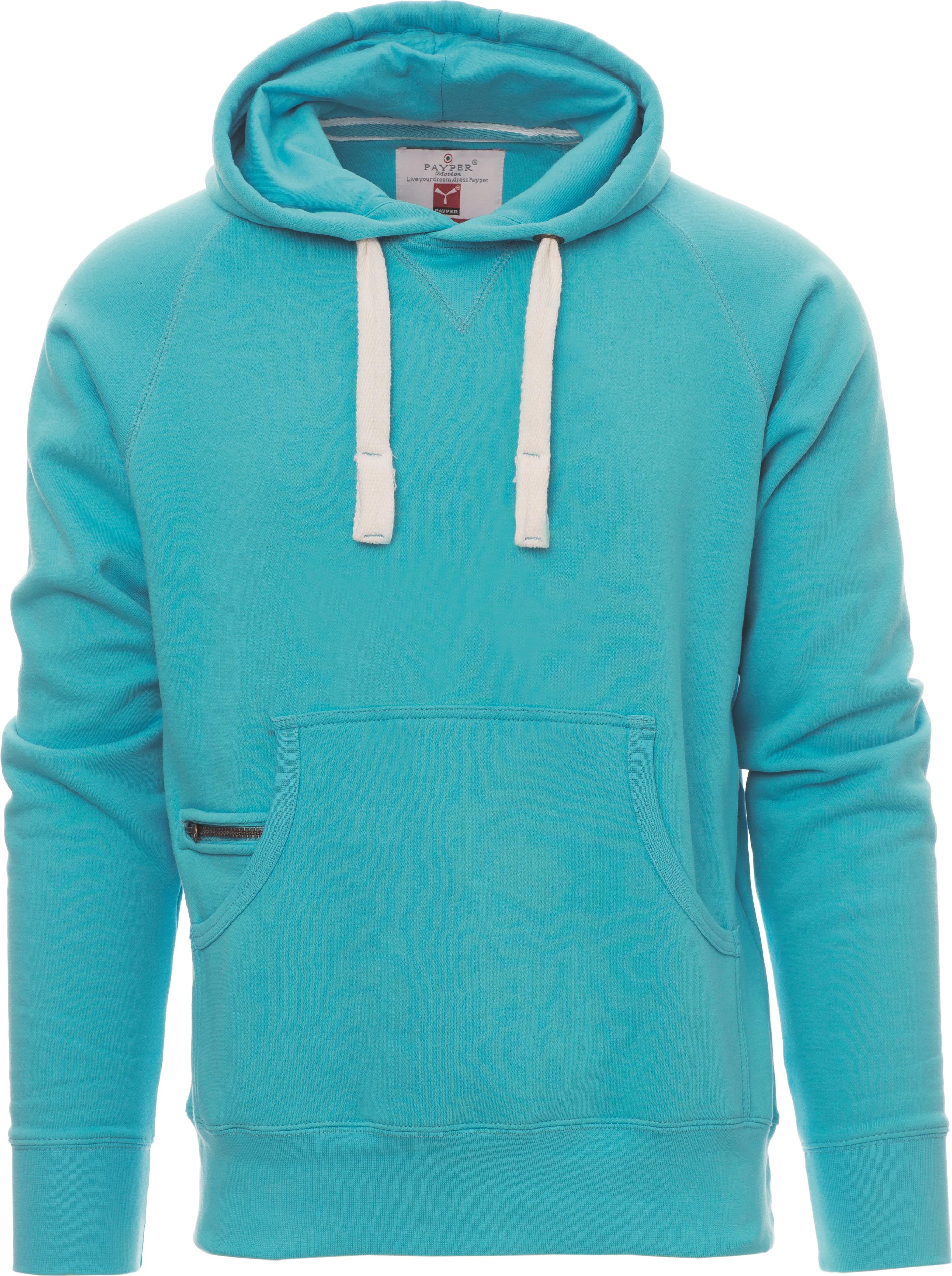 Hoodie zonder rits - heren - 0019 atoll blue front 1 - 0019 (S) Atol Blue