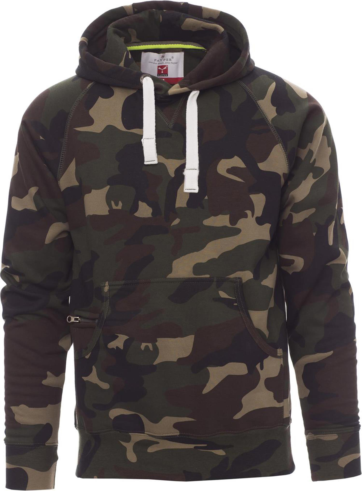 Hoodie zonder rits - heren - 0019 camouflage front - 0019 XS) Camouflage