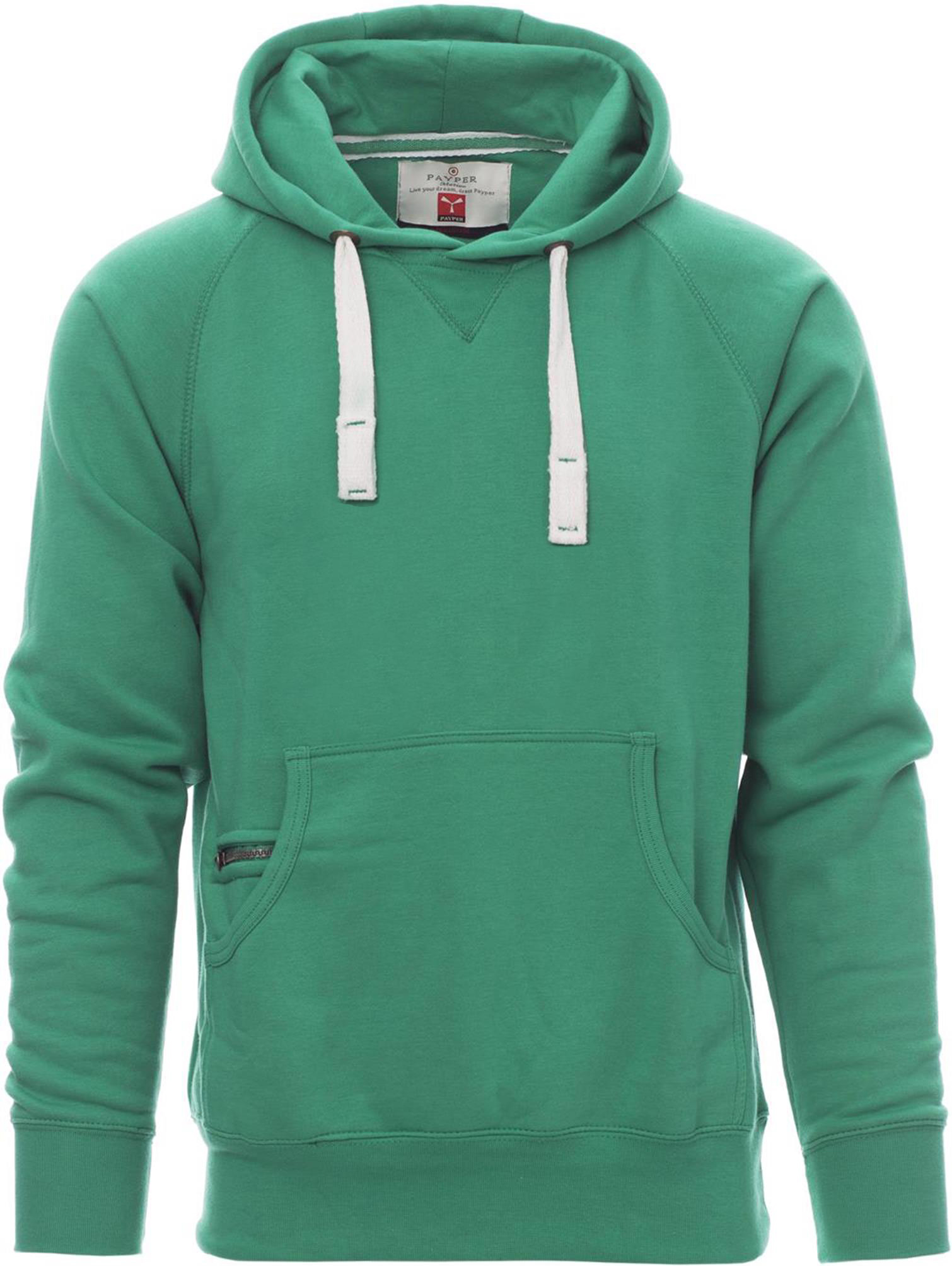 Hoodie zonder rits - heren - 0019 emerald green front 9 - 0019 (5XL) Emerald Groen