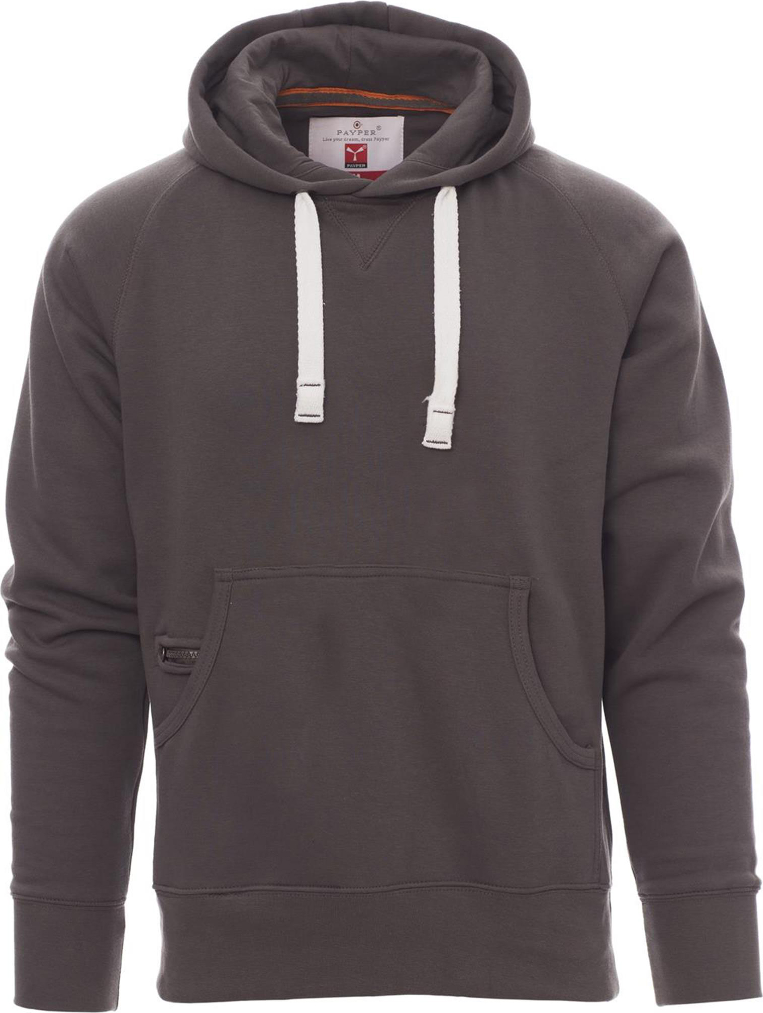 Hoodie zonder rits - heren - 0019 smoke front 7 - 0019 (4XL) Smoke