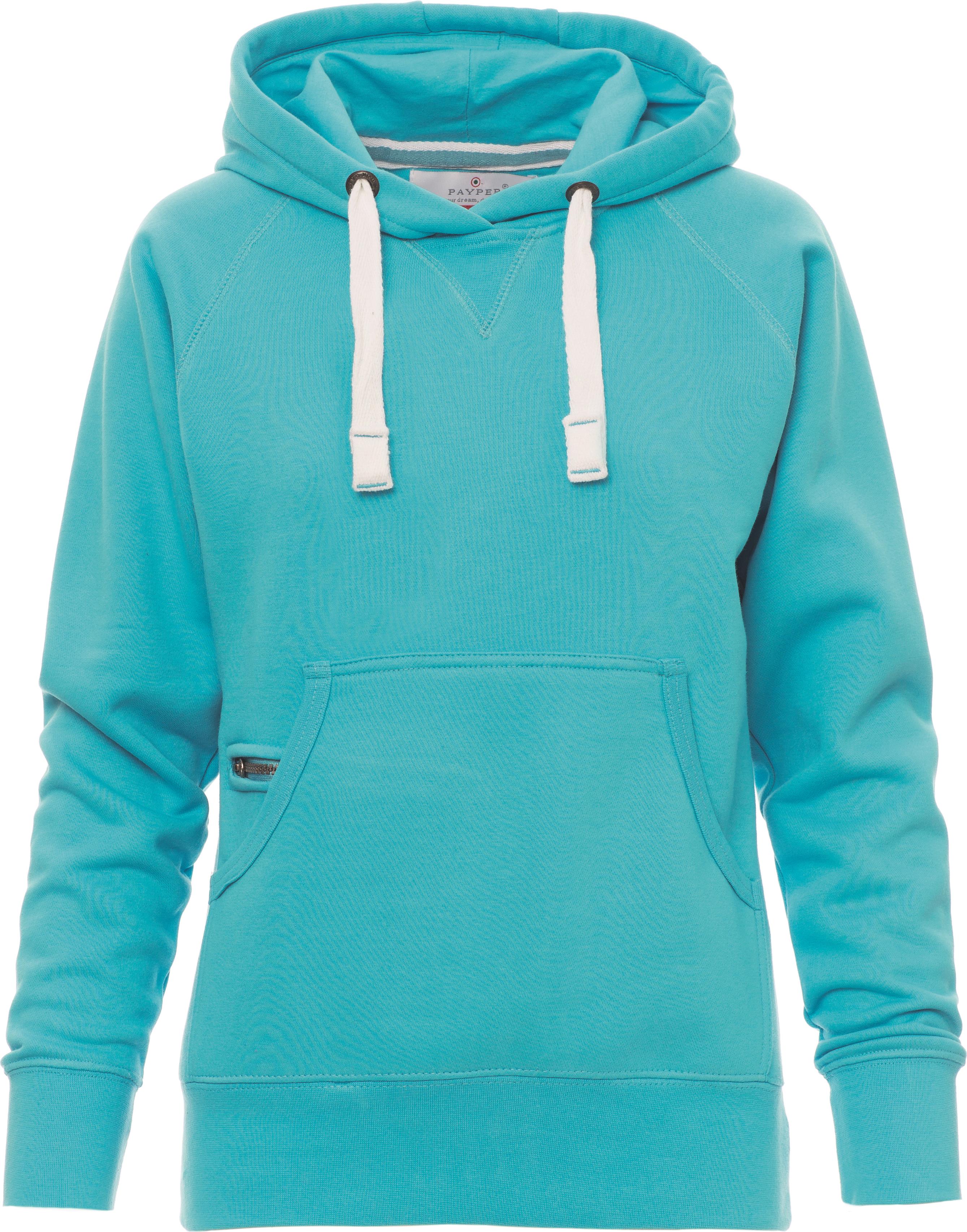 Hoodie zonder rits - dames - 0020 atoll blue front - 0020 (XS) Atol Blue