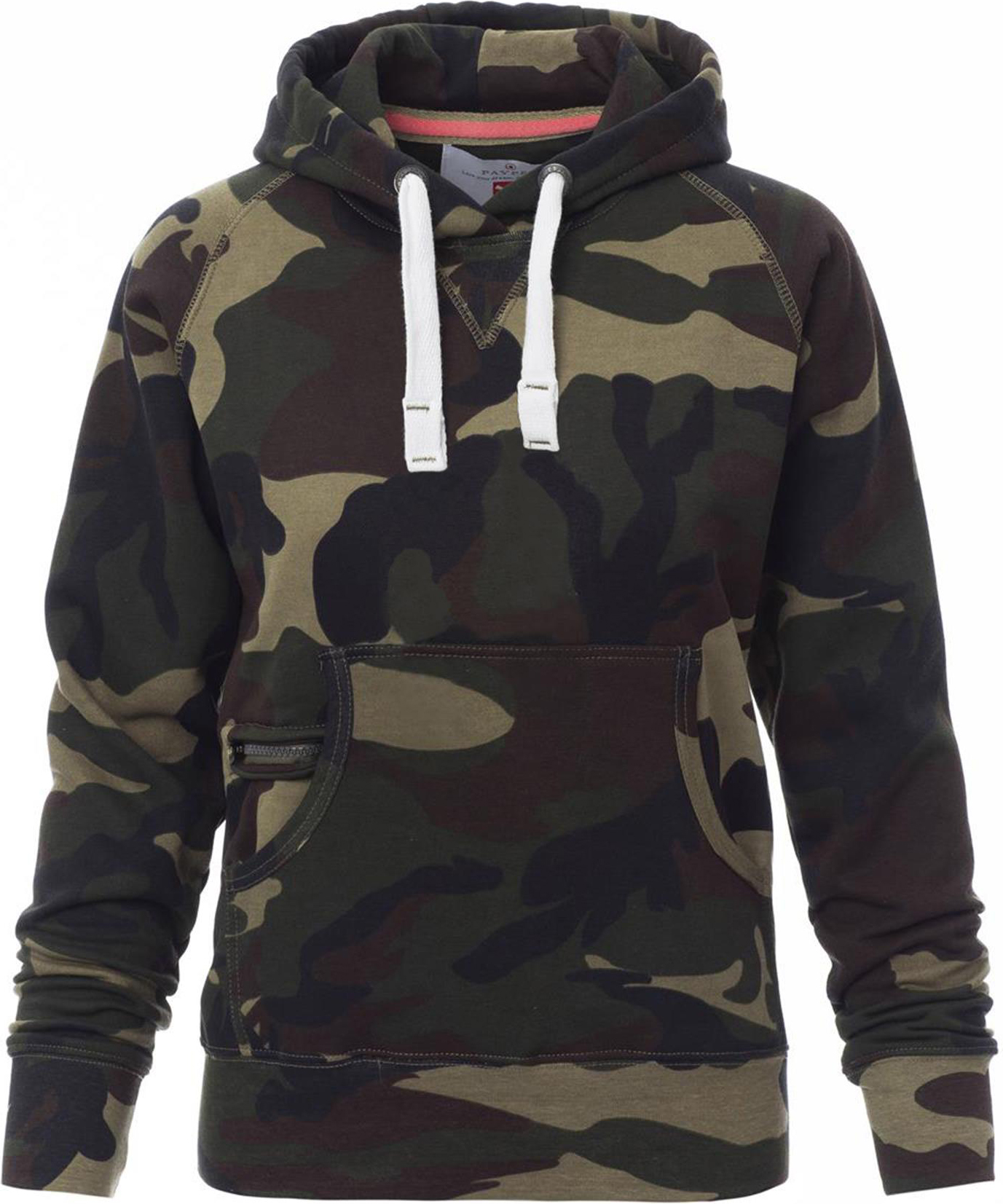 Hoodie zonder rits - dames - 0020 camouflage front 4 - 0020 (XL) Camouflage