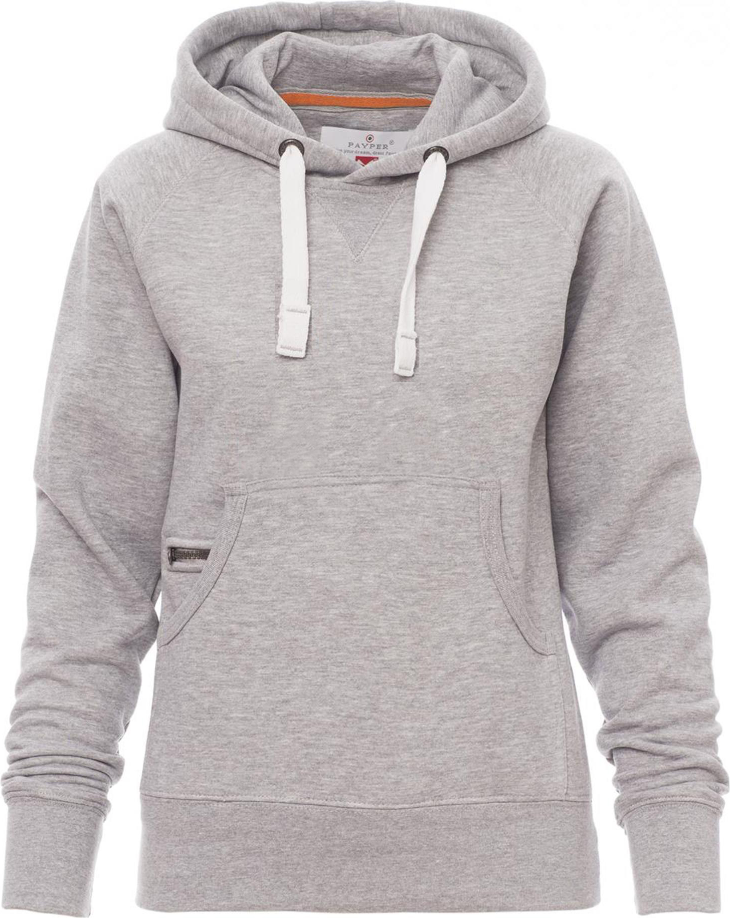 Hoodie zonder rits - dames - 0020 melange grey front 2 - 0020 (S) Grijs