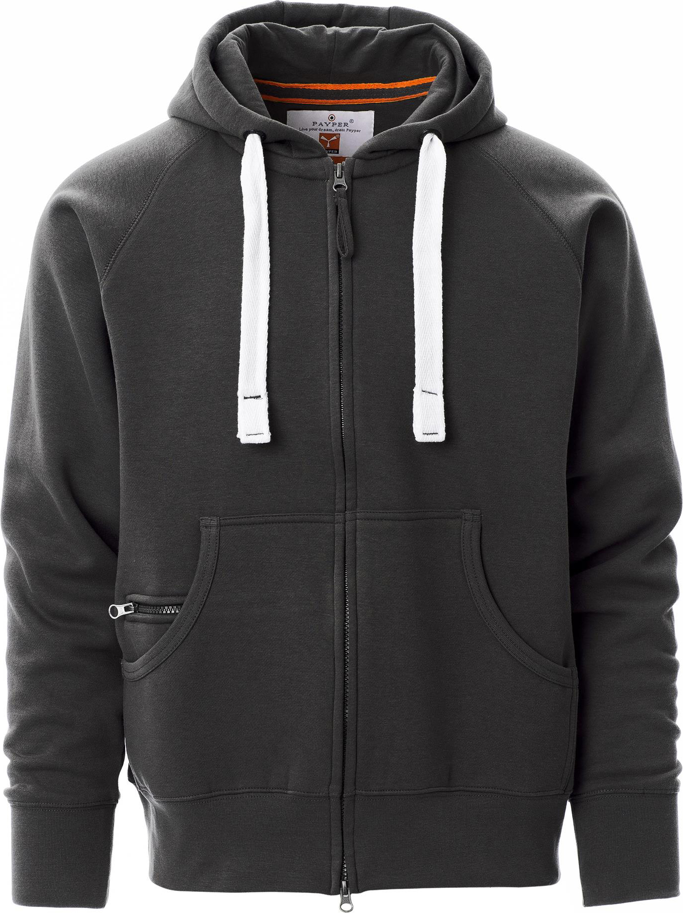 Hoodie met rits - heren - 0021 anthracite front 5 - 0021 (3XL) Antraciet