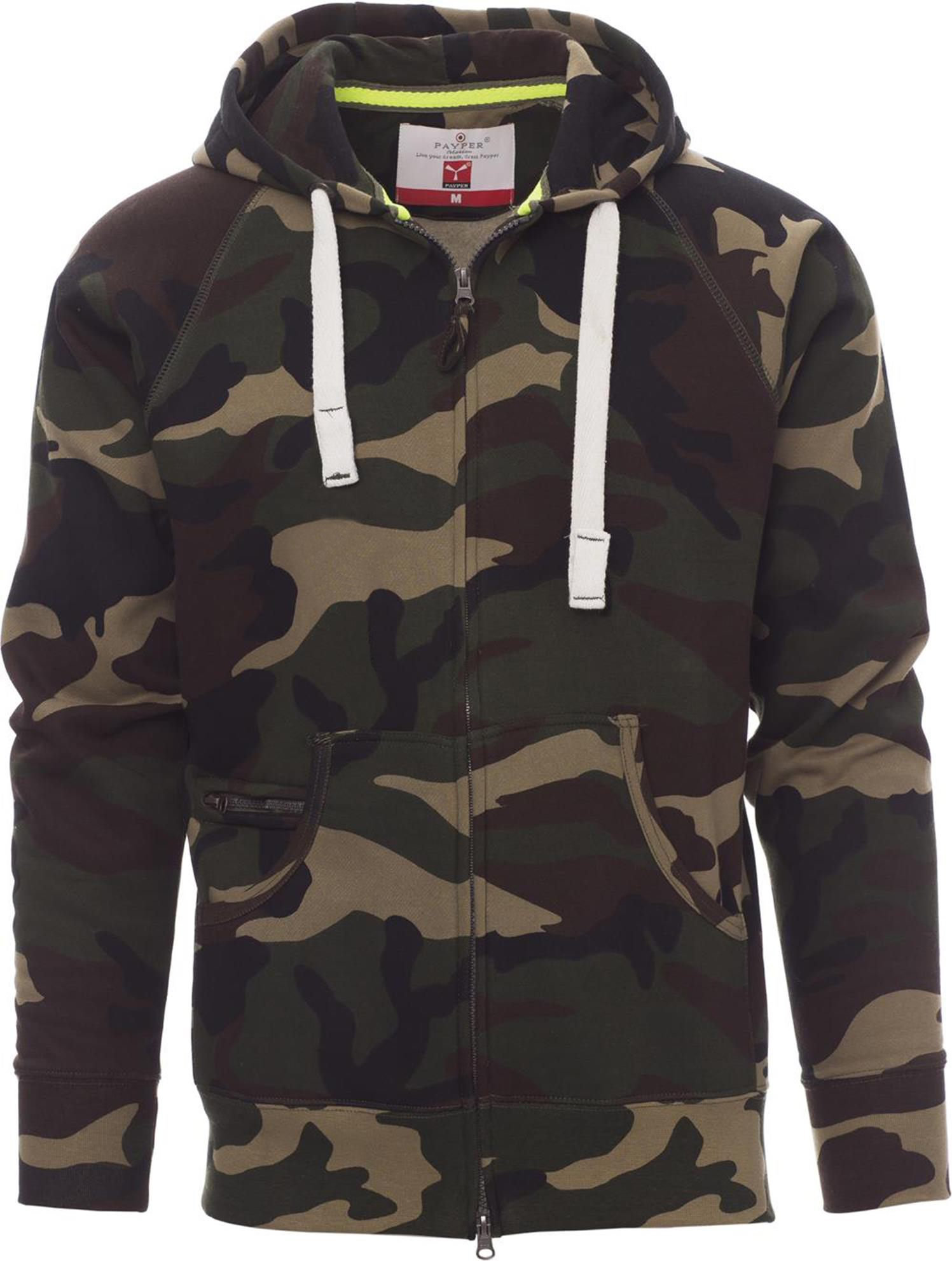 Hoodie met rits - heren - 0021 camouflage front 3 - 0021 (L) Camouflage