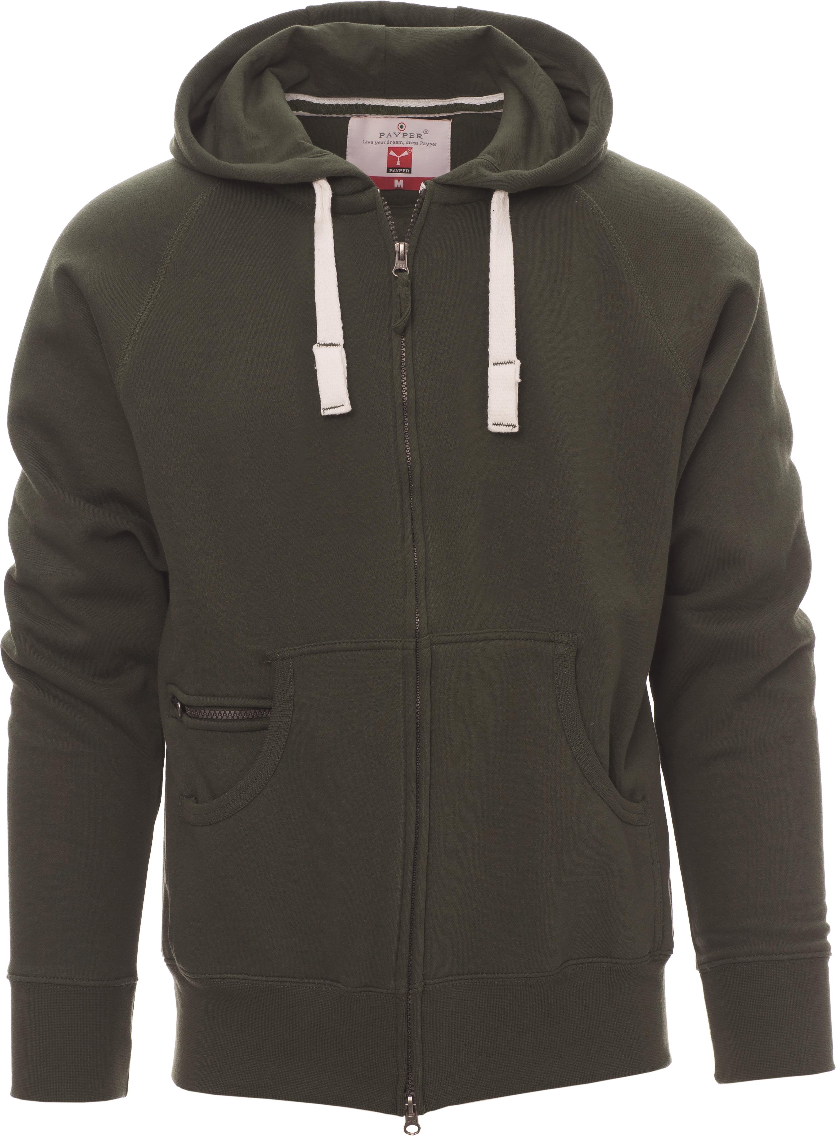 Hoodie met rits - heren - 0021 green front 6 - 0021 (3XL) Groen