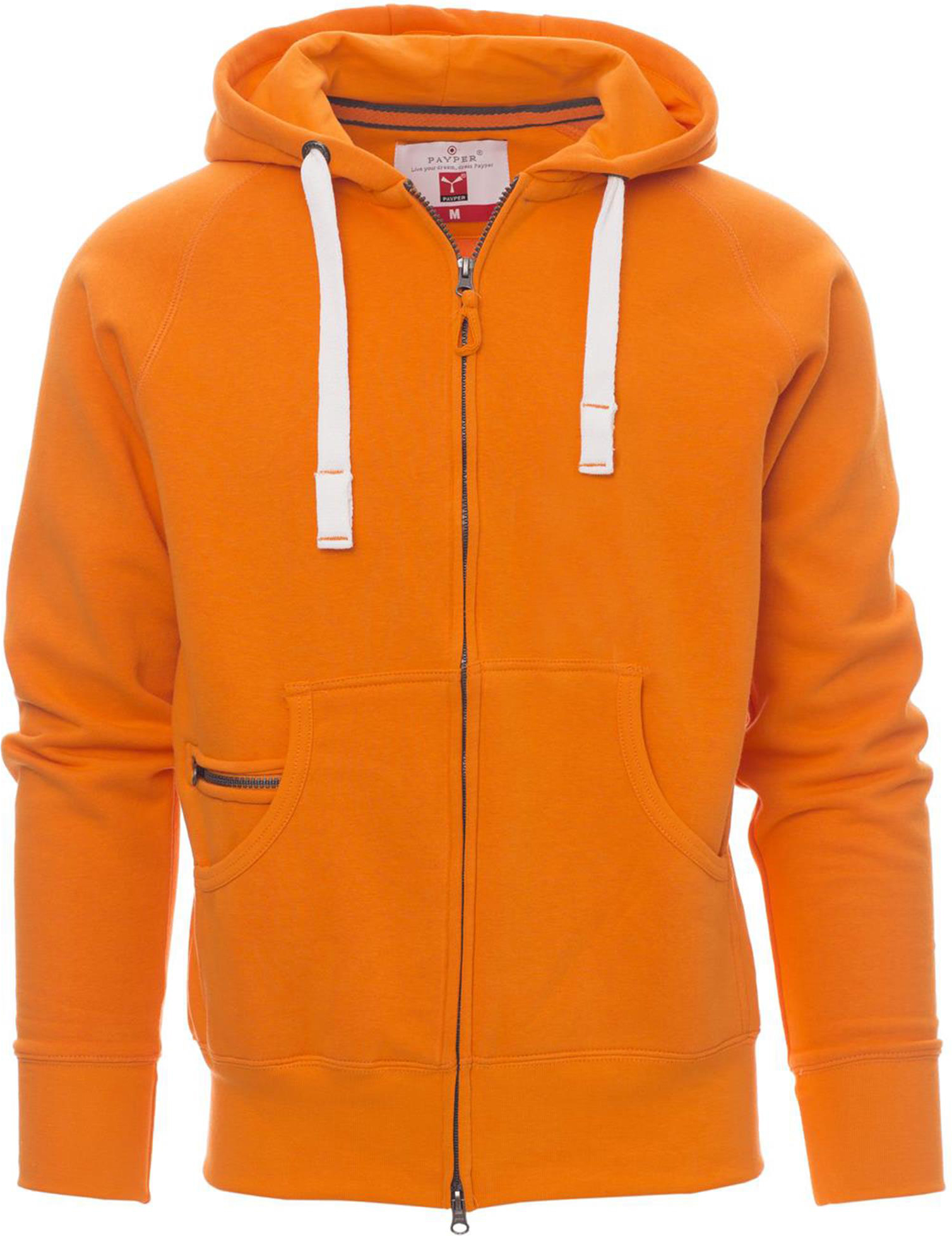 Hoodie met rits - heren - 0021 orange front - 0021 (XS) Oranje