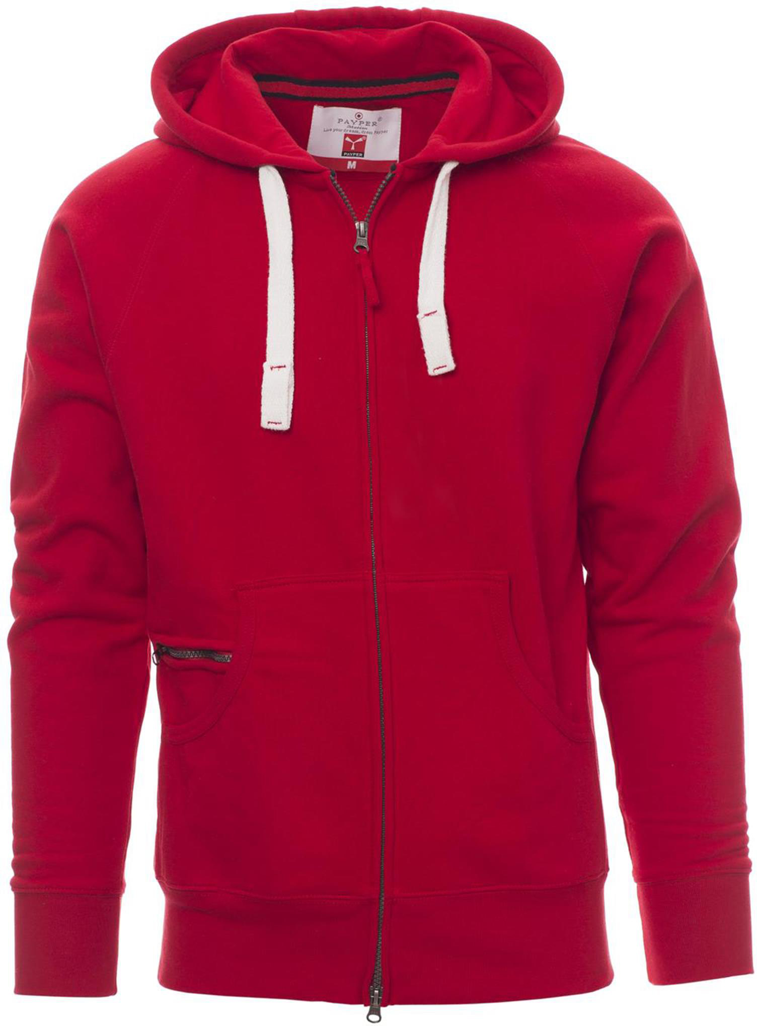 Hoodie met rits - heren - 0021 red front 4 - 0021 (XL) Rood