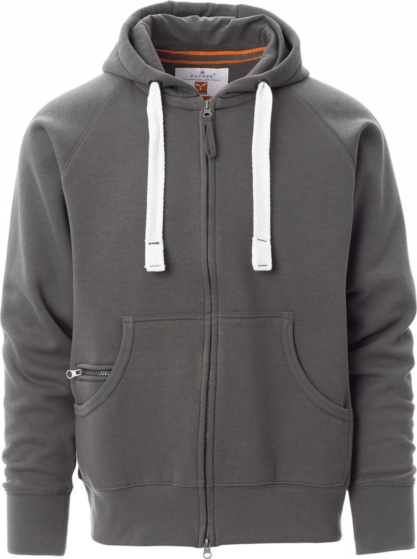 Hoodie met rits - heren - 0021 smoke front - 0021 (XS) Smoke