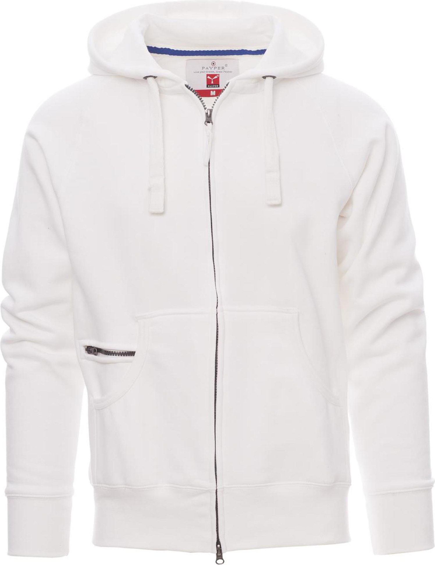 Hoodie met rits - heren - 0021 white front 2 - 0021 (M) Wit