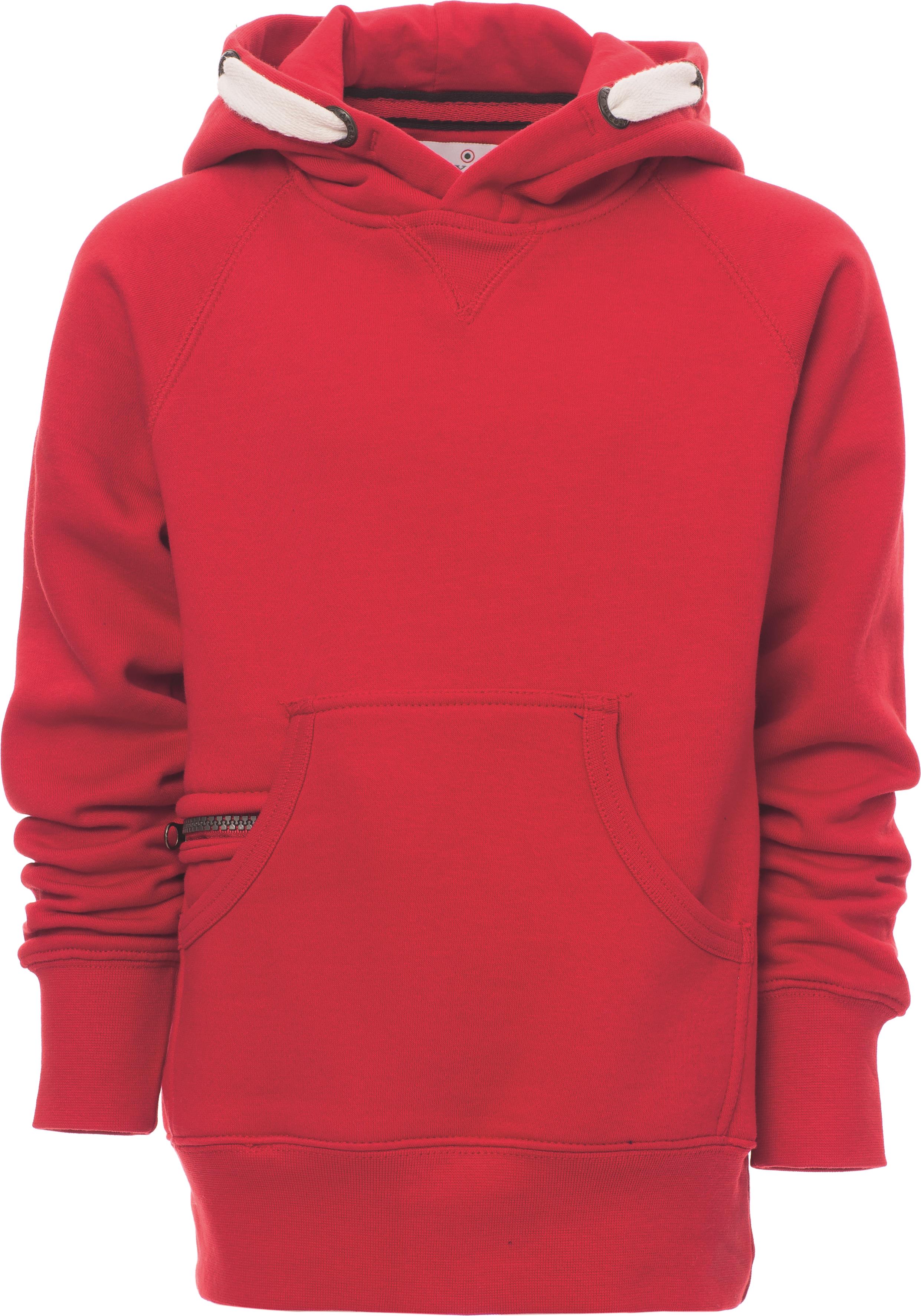 Hoodie zonder rits - junior - 0023 red front 2 - 0023 (140) Rood