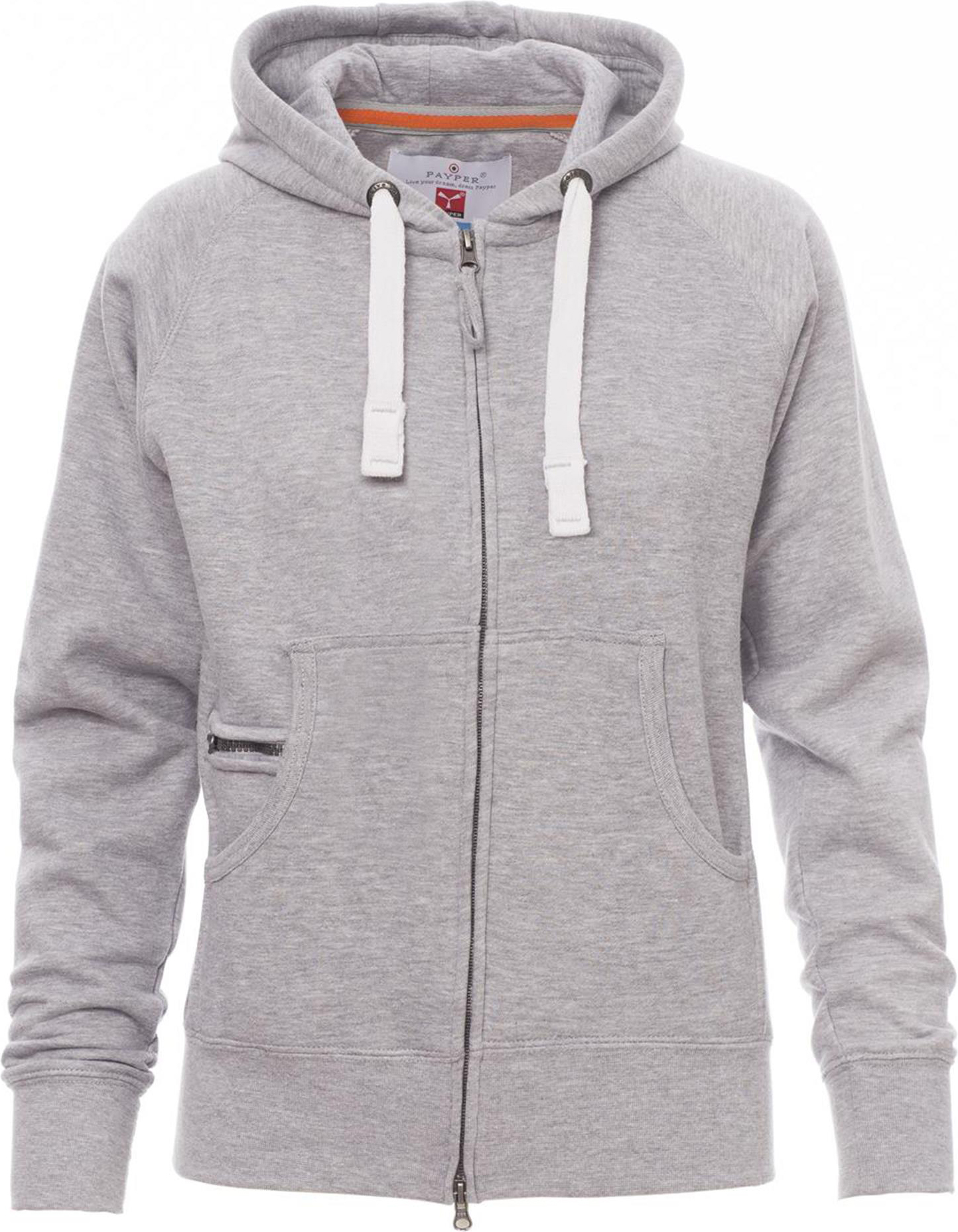 Hoodie met rits - dames - 0406 grey front 4 - 0406 (XXL) Licht grijs