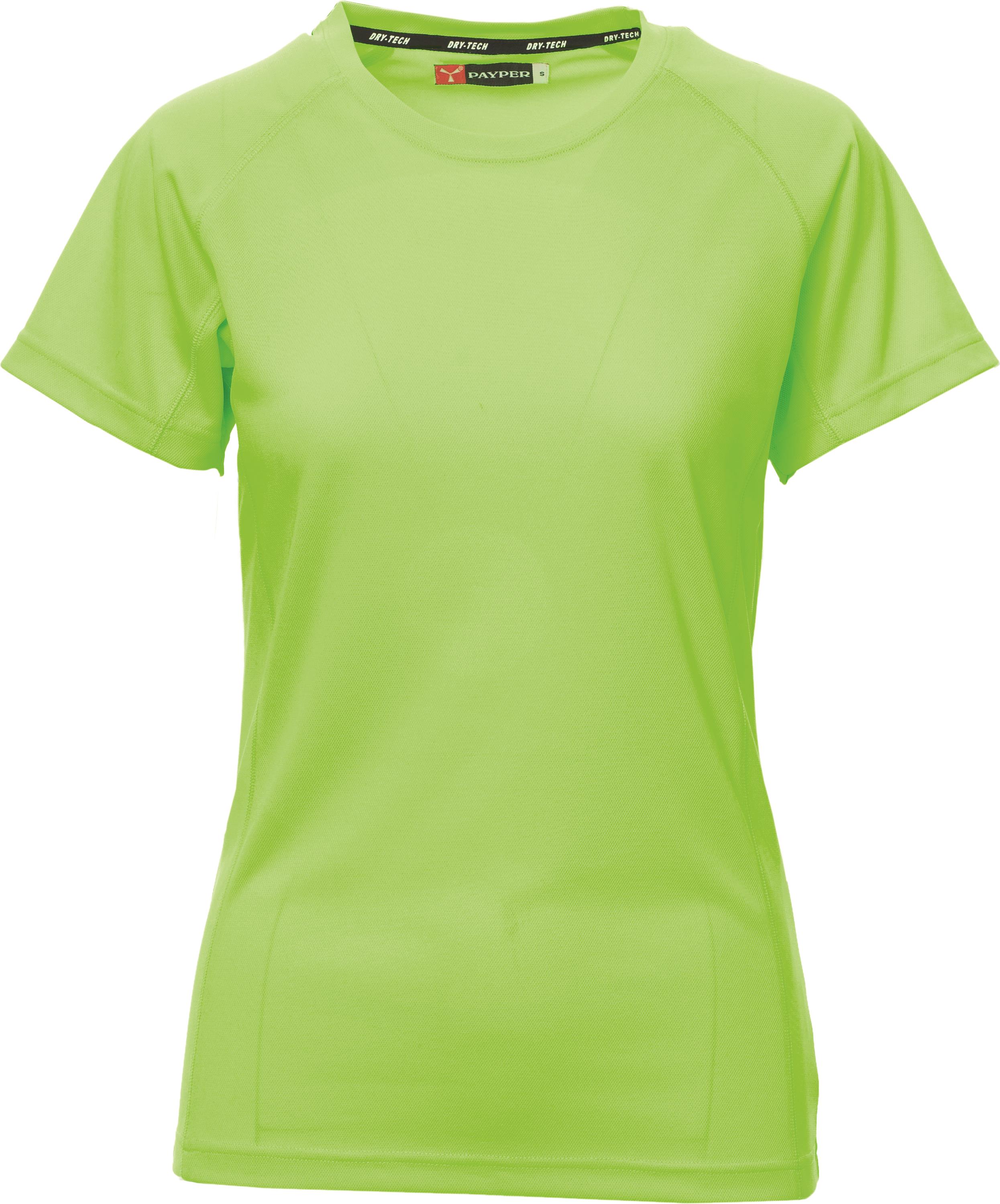 Trainingsshirt - dames - 0465 fluorescent green front - 0465 (S) Fluoriserend groen