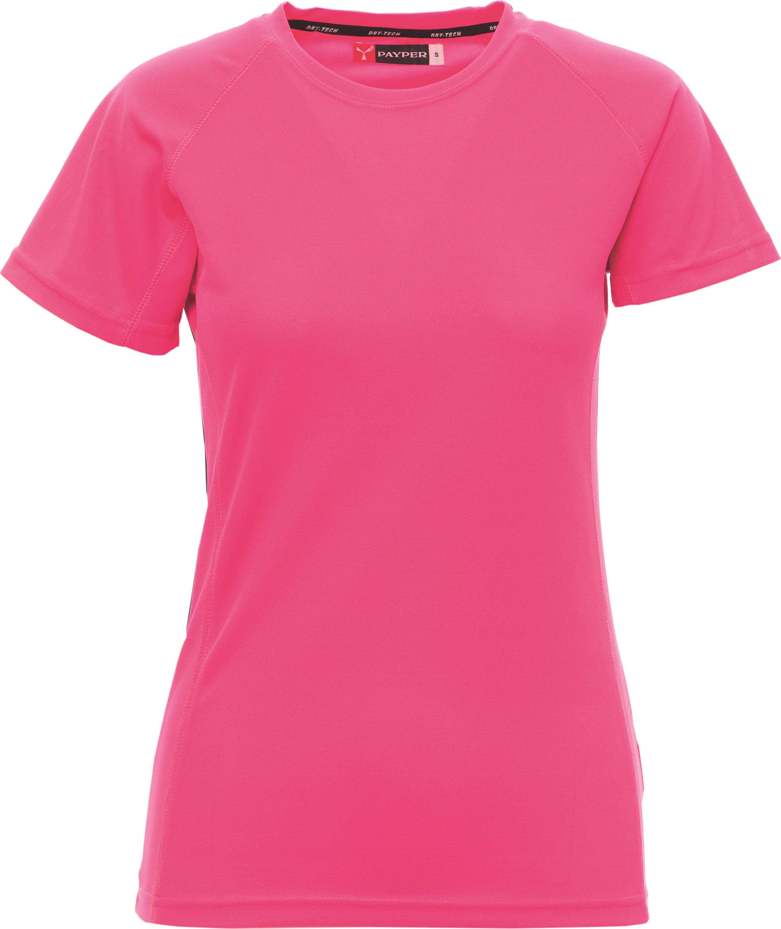 Trainingsshirt - dames - 0465 fuxia fluo front - 0465 (S) Fluoriserend fuchsia